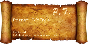 Pozner Tünde névjegykártya