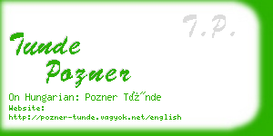 tunde pozner business card